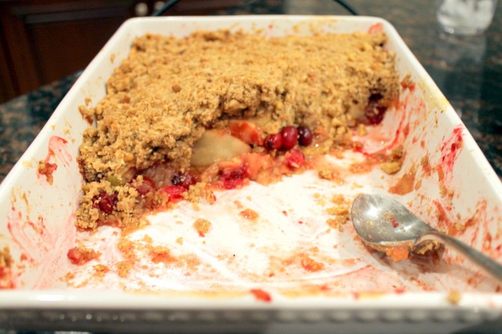 The Cranberry Apple Honey Crumble is deliciously tart and sweet, sweetened with only natural sugars. Serve this easy recipe with ice cream!