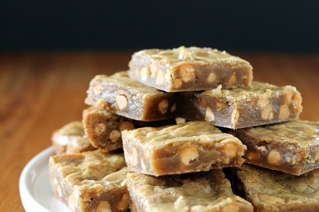 These chewy Browned Butter Butterscotch Bars get a delicious kick from browned butter, for a wonderfully rich and sweet one-bowl cookie bar!