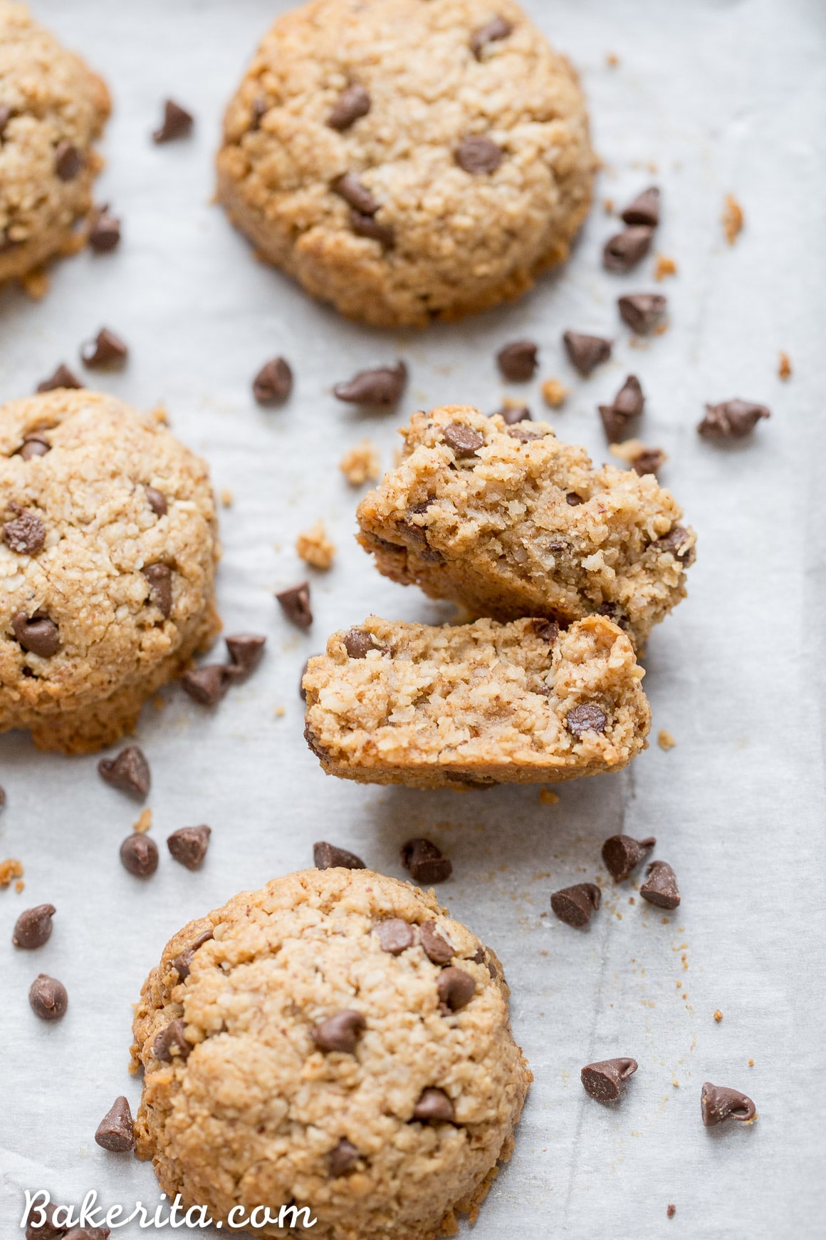 These Chocolate Chip Macaroons are a heavenly snack or dessert - they taste like a cross between a macaroon and a chocolate chip cookie! Plus, they're gluten-free, Paleo, and vegan.