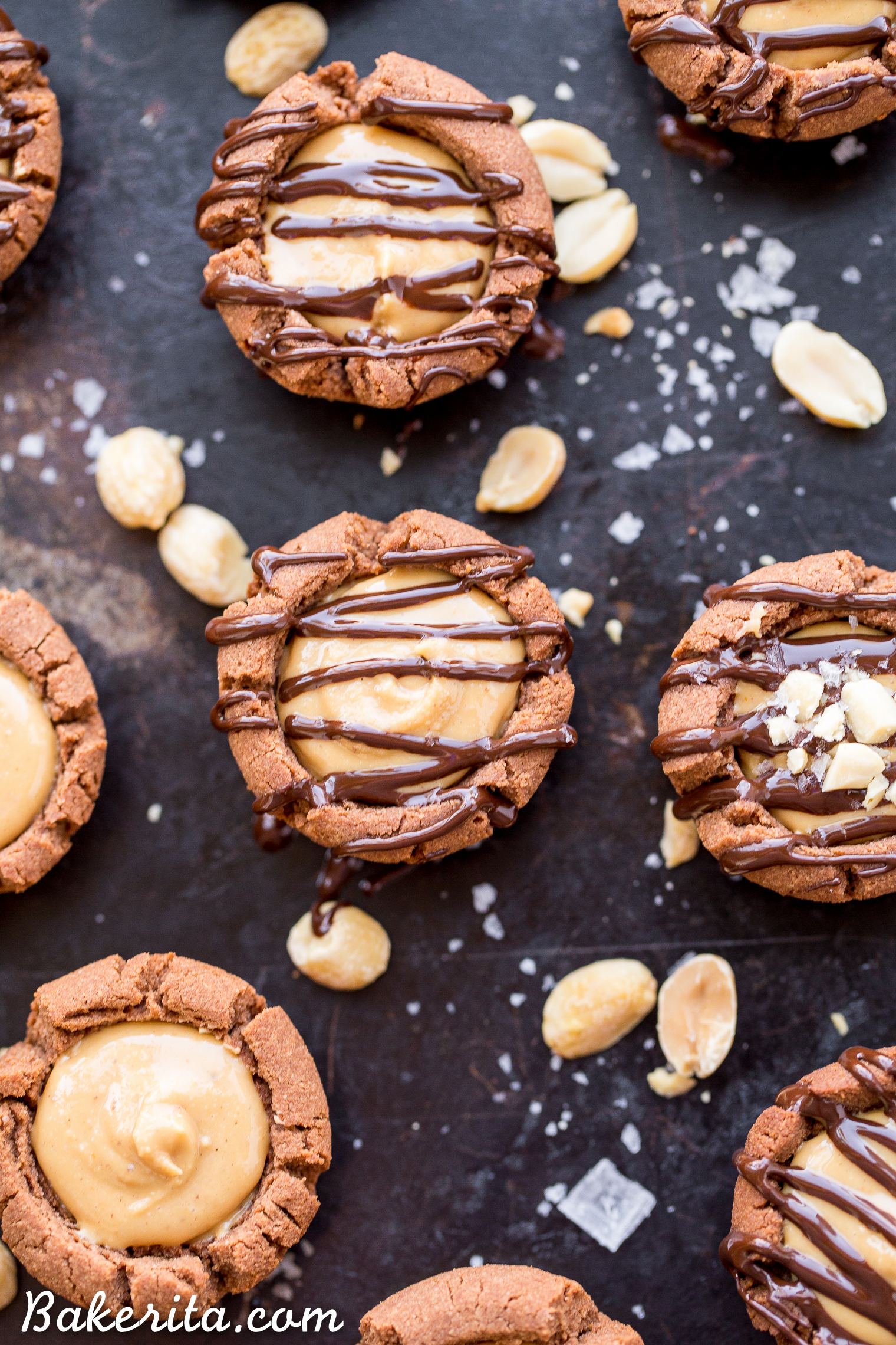 These Chocolate Peanut Butter Tartlets are sure to satisfy your sweet tooth! The chocolate shortbread crust is irresistibly crunchy, with a luscious peanut butter filling. You’d never guess these mini tarts are gluten free, grain free, refined sugar free, and vegan.