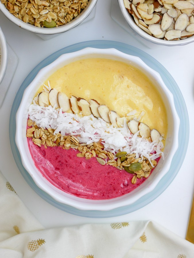 Peach Raspberry Smoothie Bowl | What Charlotte Baked
