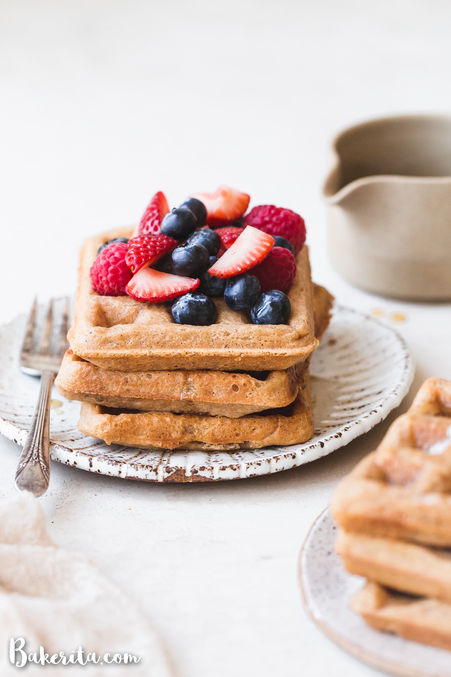 These Paleo Vegan Waffles are incredibly light, crispy, and best of all - easy to make! They're gluten-free, egg-free, and can easily be frozen for a quick breakfast.
